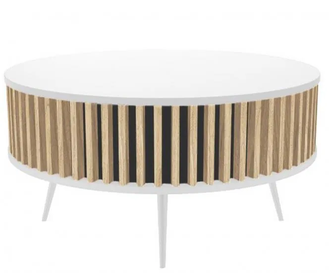 Moderný konferenčný stolík RONDA dub artisan/biely